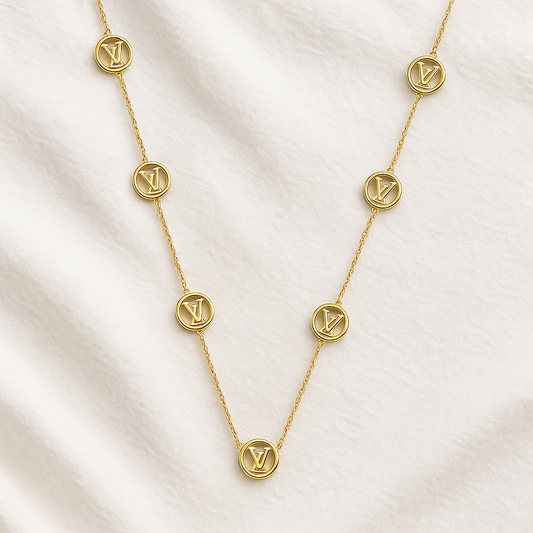 LV Golden Emblem Signature Necklace