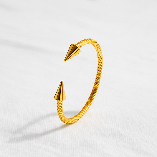 Aurum Twist Spike Cuff