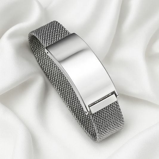 Elegance Mesh Watch Band - Silver