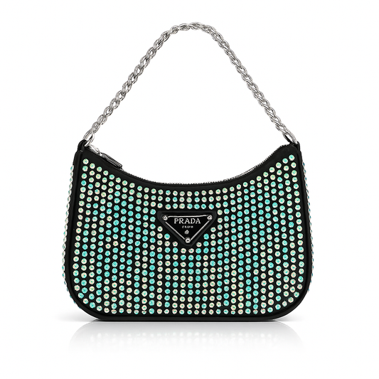 GlamAura Crystal Mini Shoulder Bag