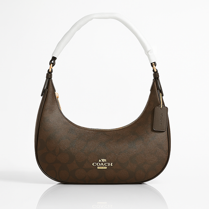Coach Signature Curve Shoulder Bag - Brown