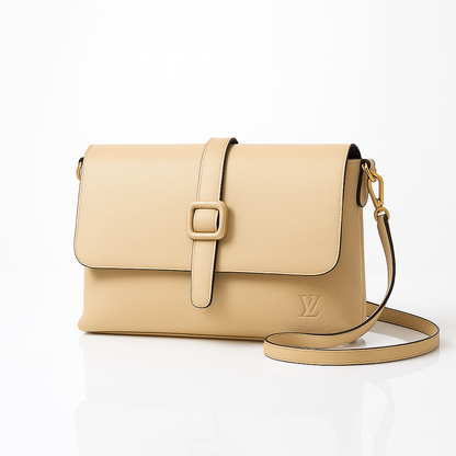 Urban Sleek Shoulder Bag - Cream