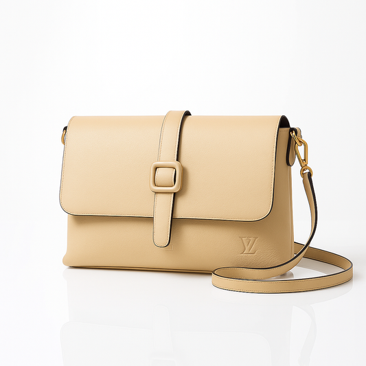 Urban Sleek Shoulder Bag - Cream