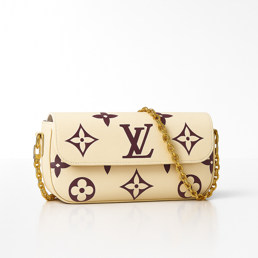 LV Aurelle Signature Flap Bag - White