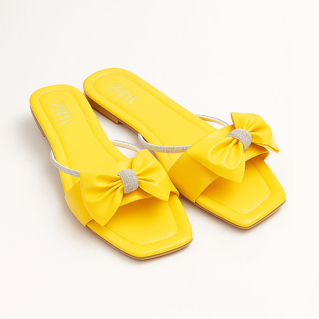 Zara Elegant Bow Slippers