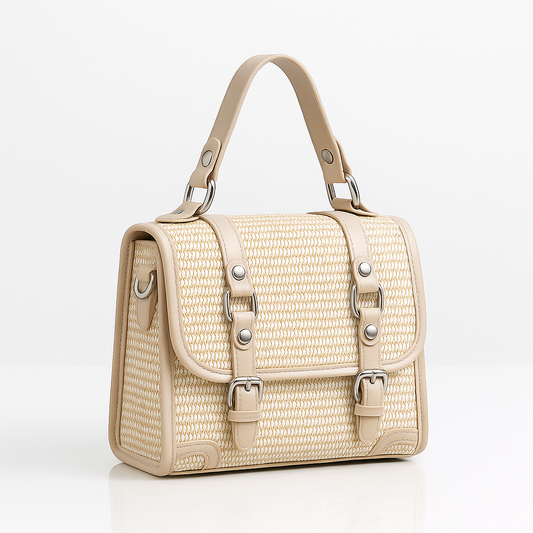 Elegance Flex Convertible Satchel - Beige