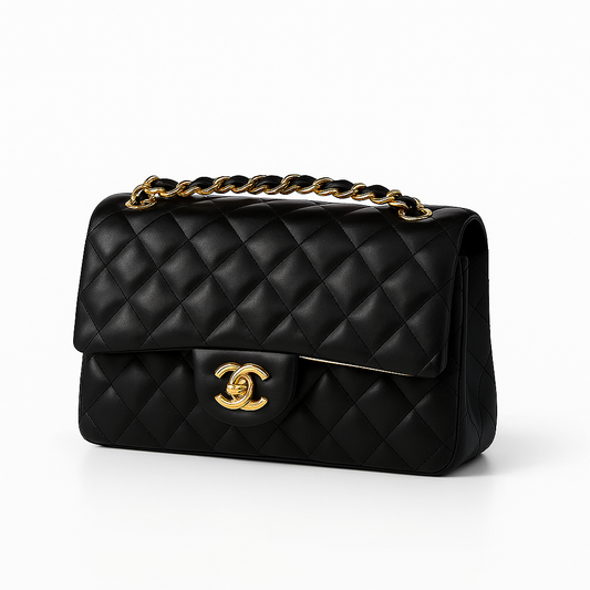 Luxe Quilted Chanel Handbag - Black