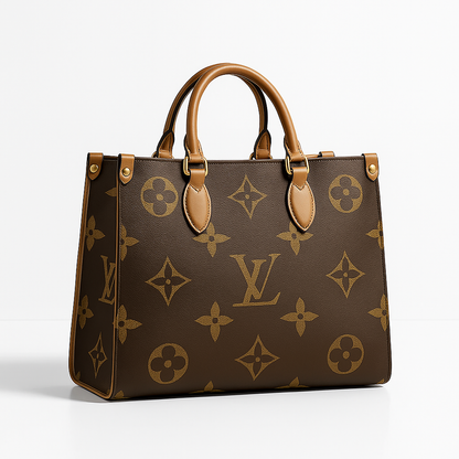 Louis Vuitton Inspired Monogram Handbag - Classic Brown