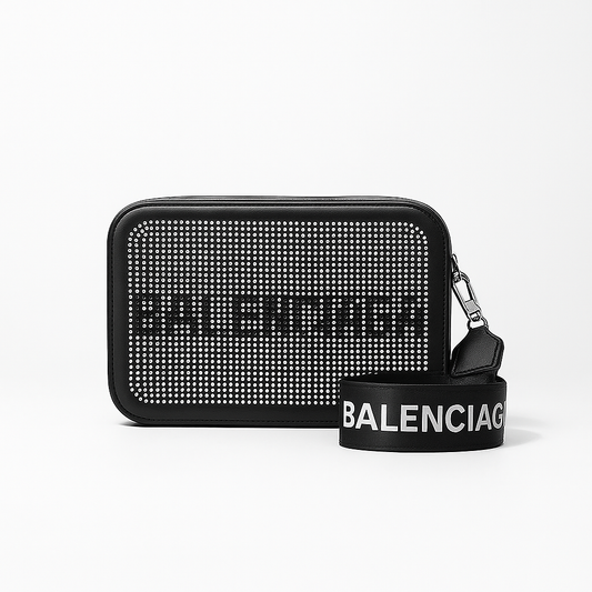 Balenciaga LuxeFlex Crystal Pouch - Silver