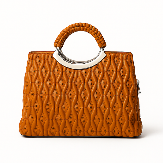 Velvet Wave Tote - Brown