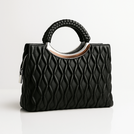 Velvet Wave Tote - Black