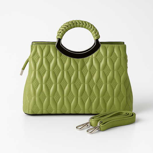 Velvet Wave Tote - Olive