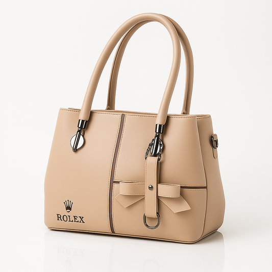 EliteGrace Triple Zip Tote - Beige