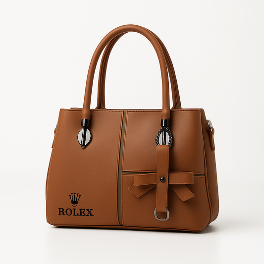 EliteGrace Triple Zip Tote - Brown