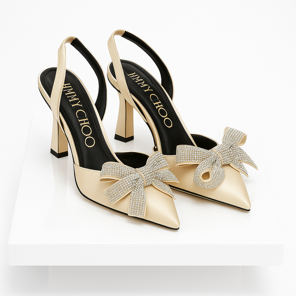 Jimmy Choo Luxury Gold Slingback Heels
