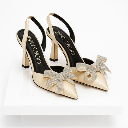 Jimmy Choo Luxury Gold Slingback Heels