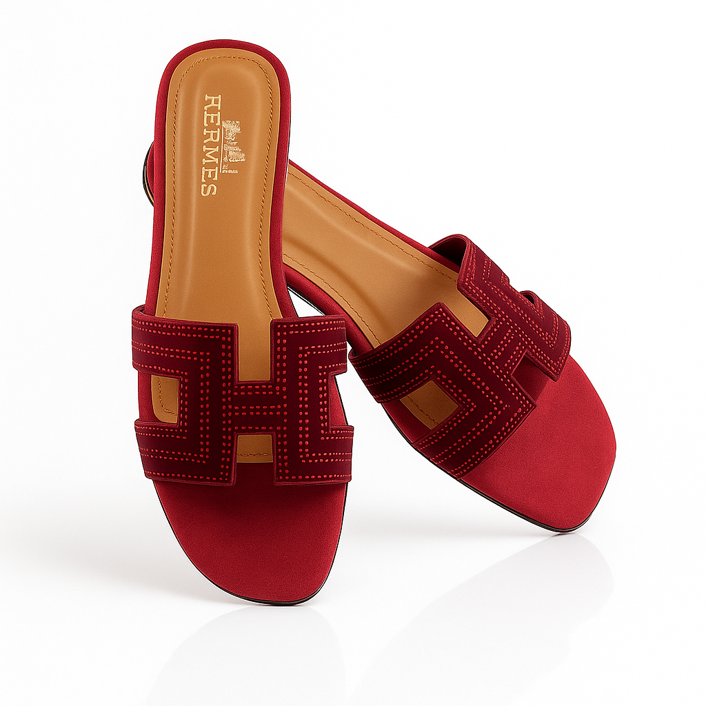 Hermes Rhinestone Glamour Slippers