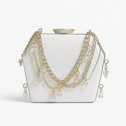 Crystal Frost Glam Clutch