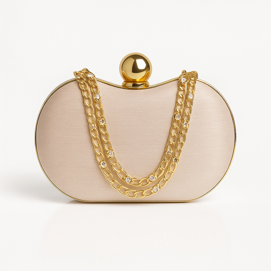 Golden Blush Luxe Clutch