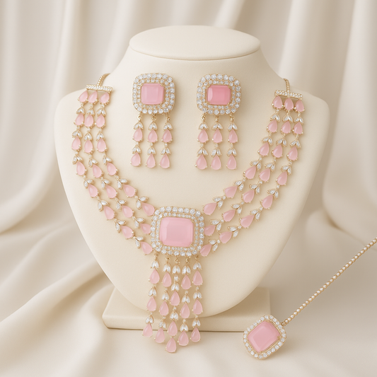 Royal Radiance Jewelry Set - Pink