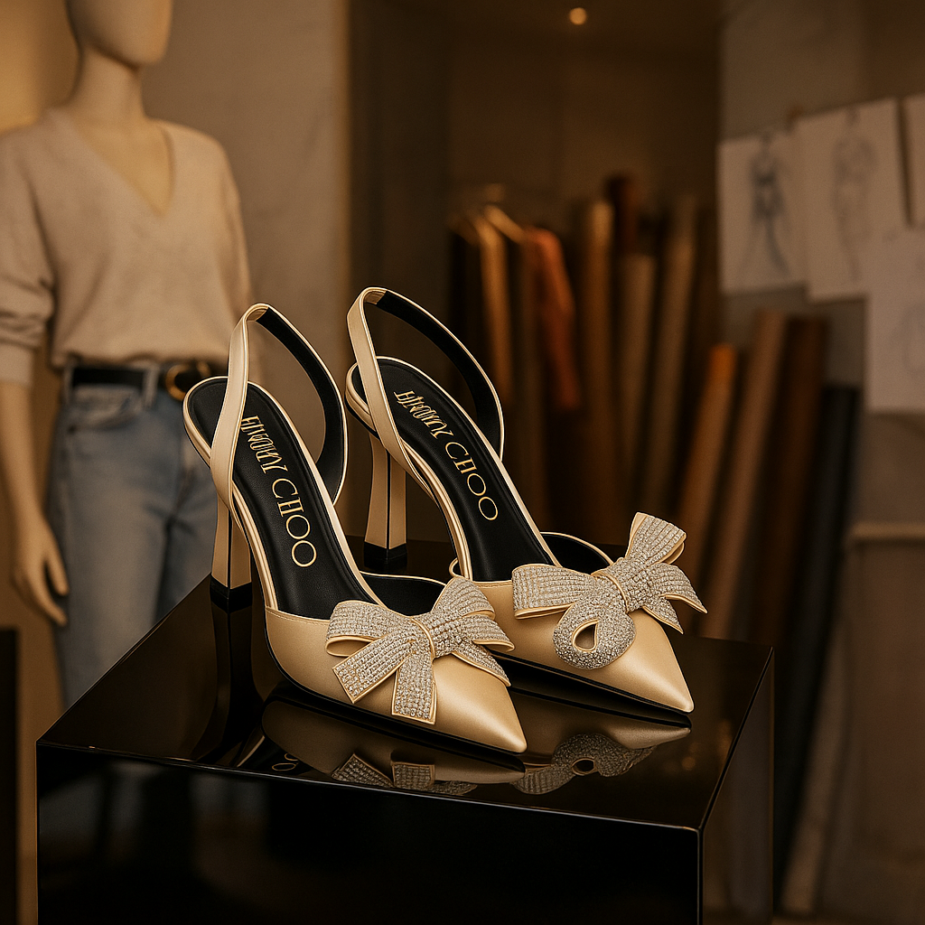 Jimmy Choo Luxury Gold Slingback Heels