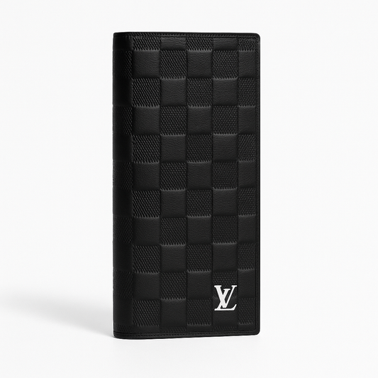 LV Monogram Black Leather Long Wallet