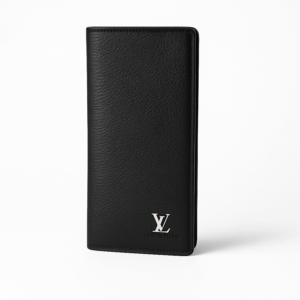 Louis Vuitton Black Leather Long Wallet