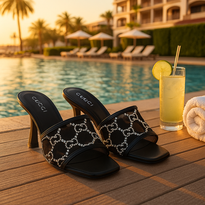 Gucci Elegant Embellished Mules