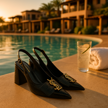 YSL Elegance Slingback Heels