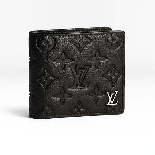 LV Black Leather Wallet