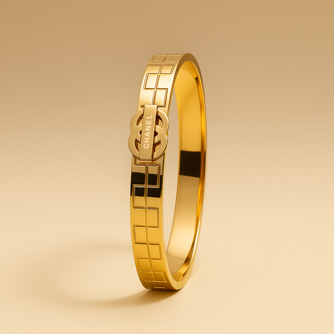 Chanel Golden Grid Luxe Bangle