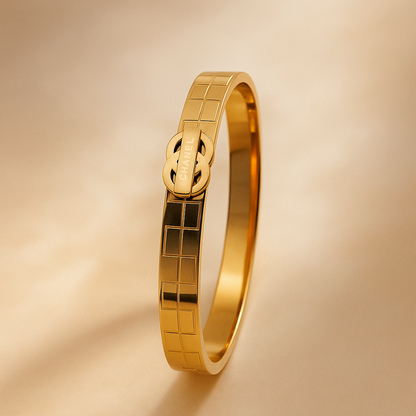 Chanel Golden Grid Luxe Bangle