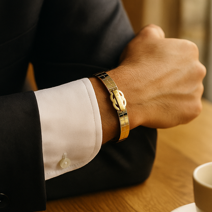 Chanel Golden Grid Luxe Bangle