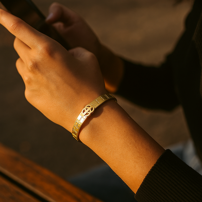 Chanel Golden Grid Luxe Bangle