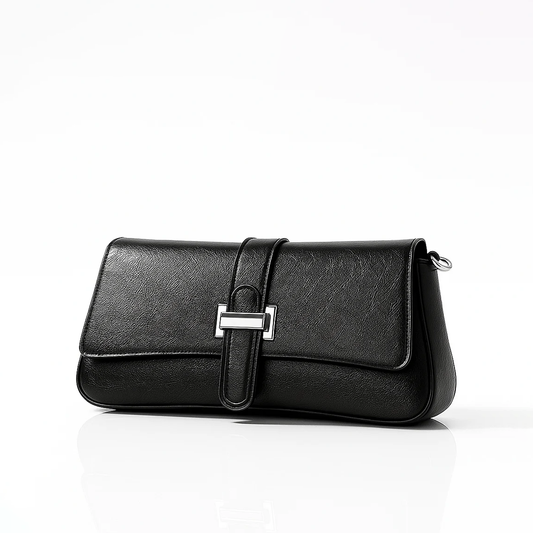 Velora Compact Luxe Clutch - Black