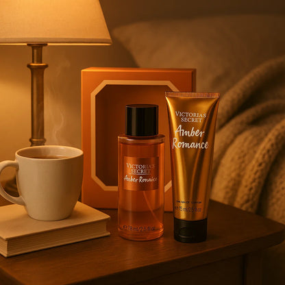 Victoria Secret Amber Romance Body Lotion & Mist Set