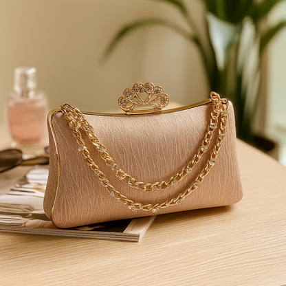 Royal Blush Crown Clutch