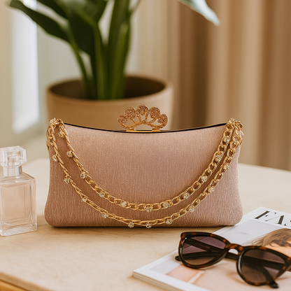 Royal Blush Crown Clutch