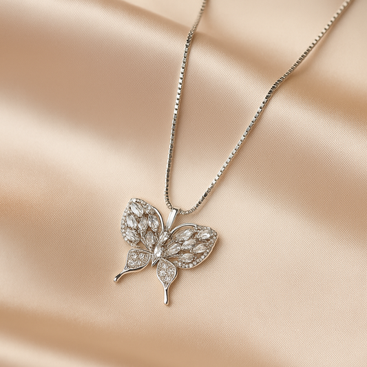 Radiant Wings – Butterfly Pendant Necklace