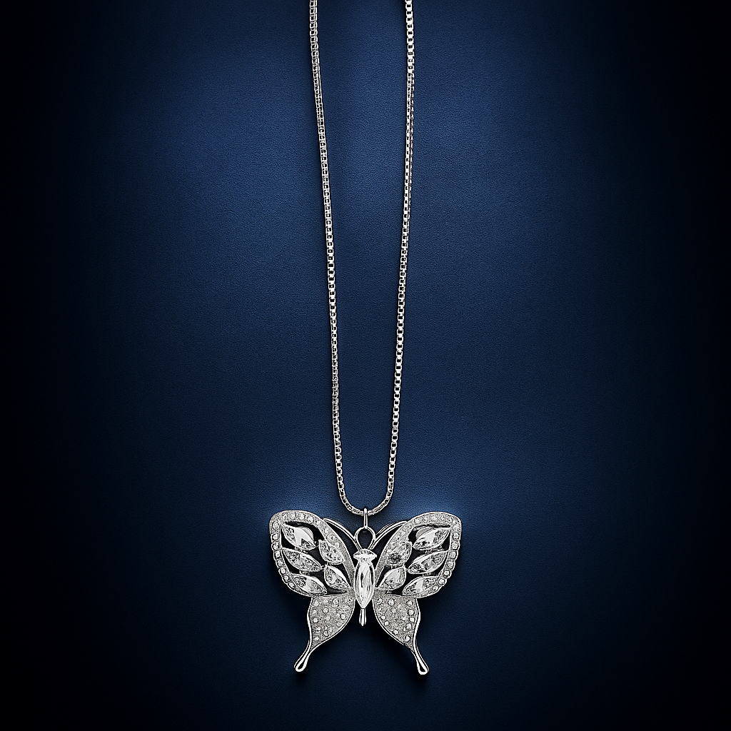 Radiant Wings – Butterfly Pendant Necklace