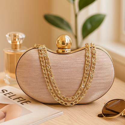 Golden Blush Luxe Clutch