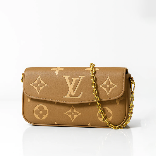 LV Aurelle Signature Flap Bag - Beige