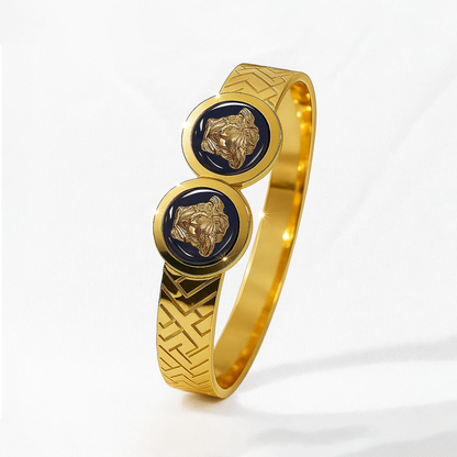 Versace Regalia Twin Medusa Gold Bangle